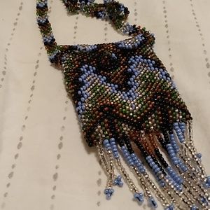 Beaded Pouch Necklace
